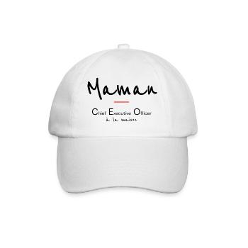 Mama - Baseballkappe - Weiß/Weiß - Vorne