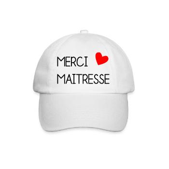 MISTRESS. THANK YOU. THANK YOU MISTRESS. GIFT - Baseball Cap - white/white - Front