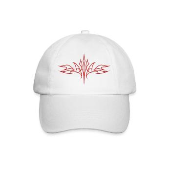 Tribal Rouge Symétrique Stylisé - Casquette classique - blanc/blanc - Devant