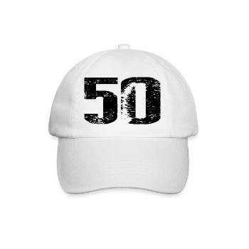 50 Number Leotard - Baseball Cap - white/white - Front