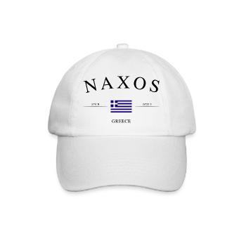 Naxos Greece – Holiday Souvenir &amp; Gift - Baseball Cap - white/white - Front