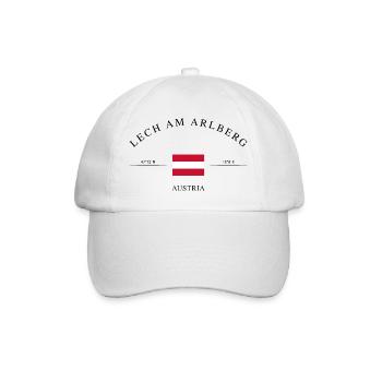 Lech am Arlberg Austria holiday souvenir - Baseball Cap - white/white - Front