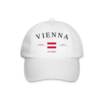 Vienna Austria – Holiday Souvenir &amp; Gift - Baseball Cap - white/white - Front