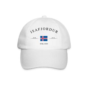 Ísafjörður Islande – Souvenir et cadeau de vacances - Casquette classique - blanc/blanc - Devant