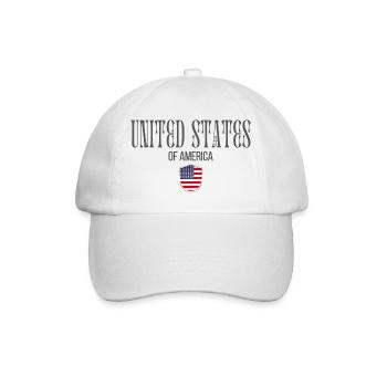 American pride, minimalist sleek design - Baseball Cap - white/white - Front