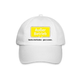 Hors d’usage – patience brisée - Casquette classique - blanc/blanc - Devant