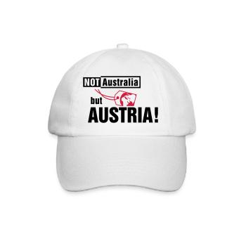 Not Australia but Austria - Baseball Cap - white/white - Front