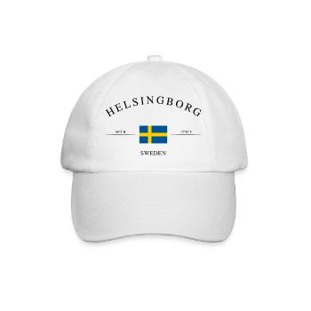 Helsingborg Schweden – Urlaub Souvenir & Geschenk - Baseballkappe - Weiß/Weiß - Vorne