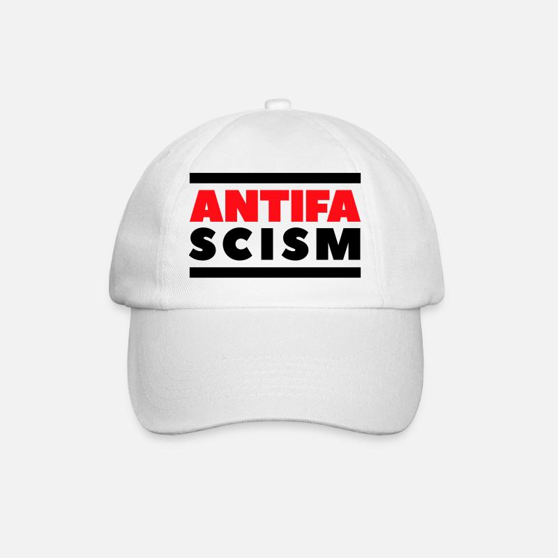 ANTIFA - Antifaschismus - Baseballkappe - Weiß/Weiß