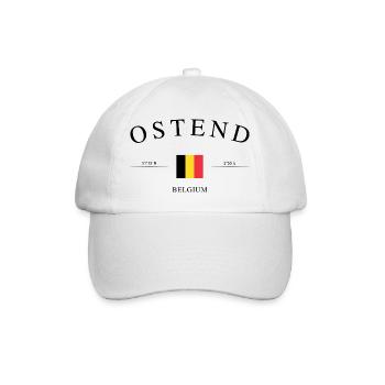 Ostend Belgium – Holiday Souvenir & Gift - Baseball Cap - white/white - Front