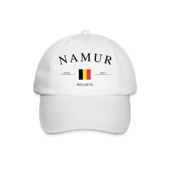 Namur Belgium – Holiday Souvenir & Gift - Baseball Cap - white/white - Front