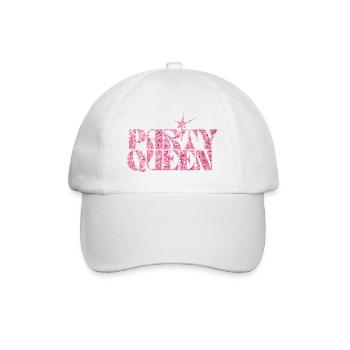 Party Queen Glitter Text - Baseball Cap - white/white - Front
