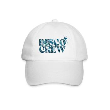 Disco Crew Glitter Blue Typography - Baseball Cap - white/white - Front