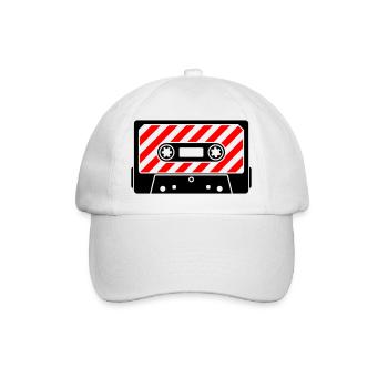 Cassette Mixtape Rétro – Motif culte de la musique - Casquette classique - blanc/blanc - Devant