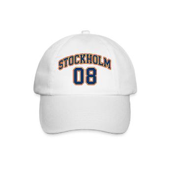 Stockholm 08 Vintage Trikot - Baseballkappe - Weiß/Weiß - Vorne