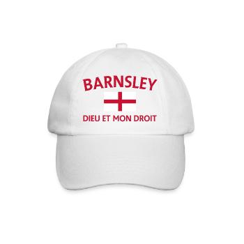 Barnsley-Emblem England-Flagge - Baseballkappe - Weiß/Weiß - Vorne