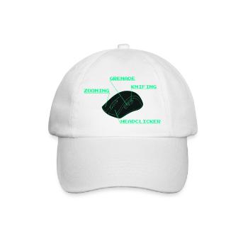 Headclicker Gaming Blueprint Neon Design - Baseballkappe - Weiß/Weiß - Vorne