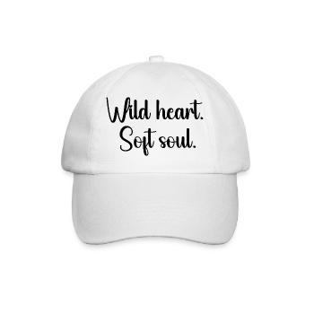 Wild heart soft sou - Baseball Cap - white/white - Front
