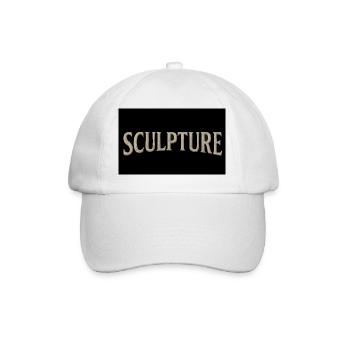 Sculpture Textured Lettering - Baseball Cap - white/white - Front