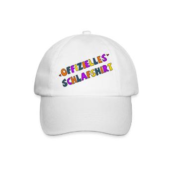 Offizielles Schlafshirt Farbexplosion - Baseballkappe - Weiß/Weiß - Vorne