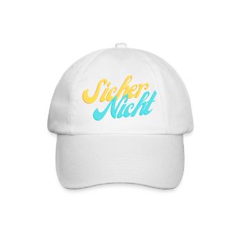 Sicher Nicht. - Baseballkappe - Weiß/Weiß - Vorne