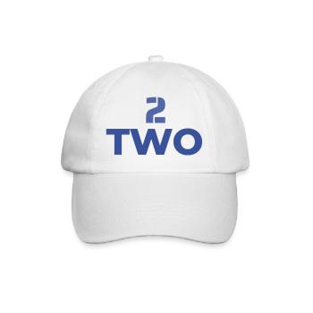 DESIGN CHIFFRE 2 EN LETTRE ET SYMBOLE TYPOGRAPHIE - Casquette classique - blanc/blanc - Devant
