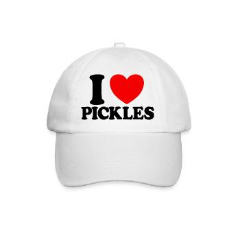 I love cucumbers I love cucumbers - Baseball Cap - white/white - Front