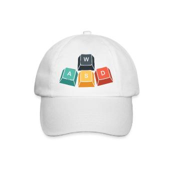 WASD Clavier Funny Gaming Gift Gamer - Casquette classique - blanc/blanc - Devant