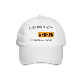 Einer der letzten Handwerker  - Baseballkappe - Weiß/Weiß - Vorne