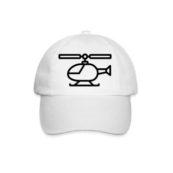 Hubschrauber - Baseballkappe - Weiß/Weiß - Vorne