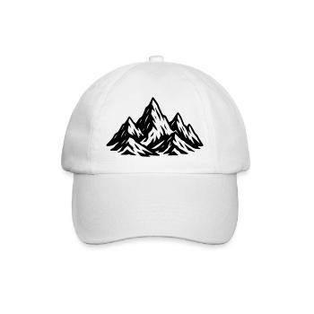 Berge Symbol Mountains - Baseball Cap - white/white - Front