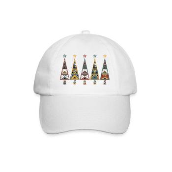 Africa Christmas Tree  - Baseball Cap - white/white - Front