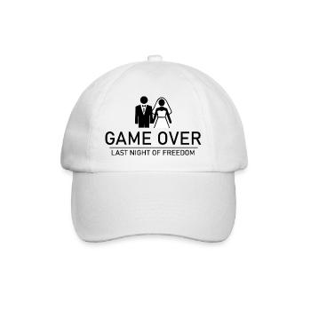 Partie terminée – Dernière nuit de liberté Hochzeit JGA - Casquette classique - blanc/blanc - Devant