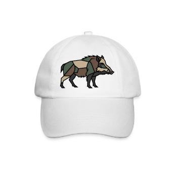Low Poly géométrique de sanglier - Casquette classique - blanc/blanc - Devant