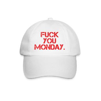 Fuck You Monday - Baseball Cap - white/white - Front