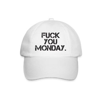 Fuck You Monday - Baseball Cap - white/white - Front