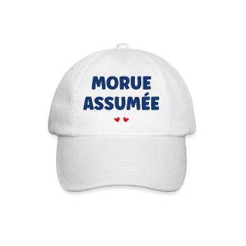 Morue assumée: Humour marin - Casquette classique - blanc/blanc - Devant