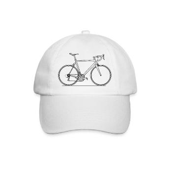 Road Bike Love On Two Wheels Biker - Baseball Cap - white/white - Front