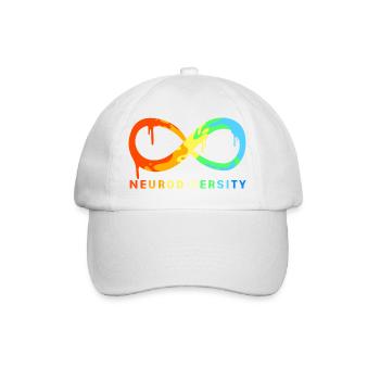 Neurodiversity Autismus Gehirn ADHS Asperger - Baseballkappe - Weiß/Weiß - Vorne