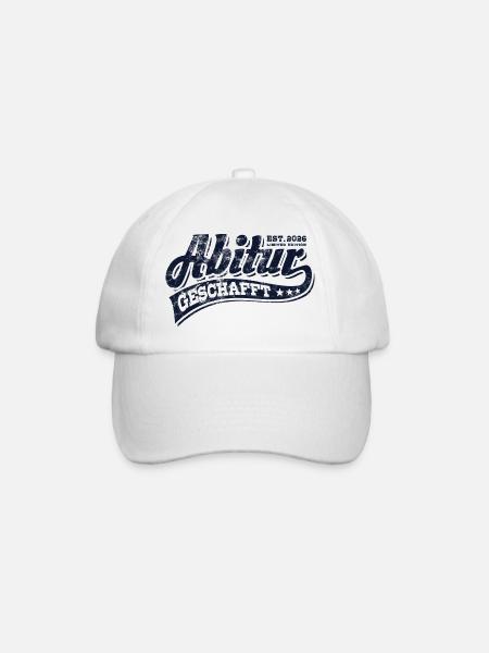 Abi Est 2026 - Abitur - Geschenk - Baseballkappe - Weiß/Weiß