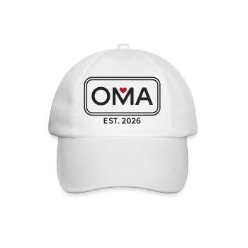OMA EST. 2026 Proud Grandmother Announcement - Baseball Cap - white/white - Front