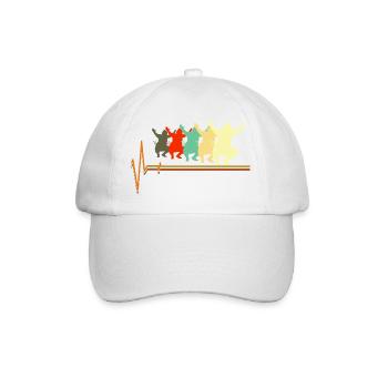 Sumoringer Herzschlag Retro Japanische Kampfkunst - Baseballkappe - Weiß/Weiß - Vorne