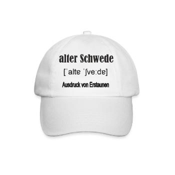 alter_schwede - Baseballkappe - Weiß/Weiß - Vorne