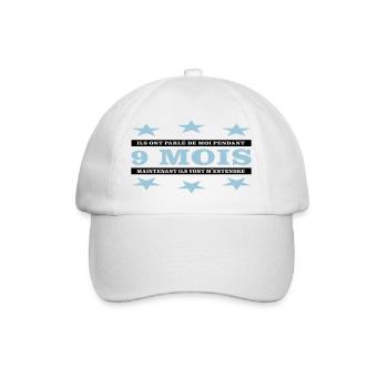 9 Monate - Baseballkappe - Weiß/Weiß - Vorne