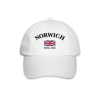 Norwich, England - Baseball Cap - white/white - Front
