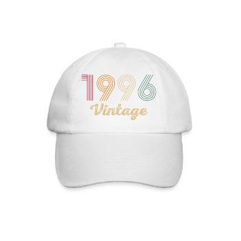 1996 Vintage Rétro Cadeau D'anniversaire - Casquette classique - blanc/blanc - Devant