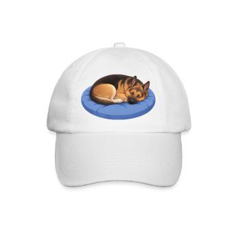 Berger allemand Détends-toi, détends-toi, ment - Casquette classique - blanc/blanc - Devant