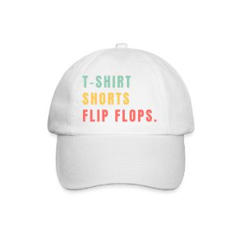 T-shirts Dhorts Tongs - Casquette classique - blanc/blanc - Devant