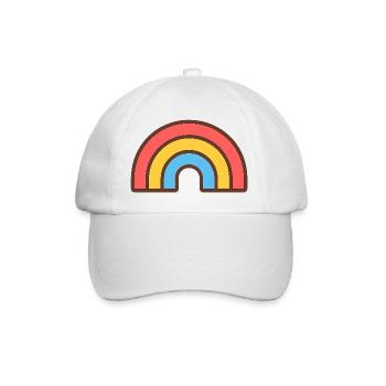 Bright retro rainbow - Baseball Cap - white/white - Front