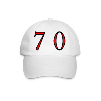 70. 70 ANS. 70e ANNIVERSAIRE. ANNIVERSAIRE 70 ANS. - Casquette classique - blanc/blanc - Devant